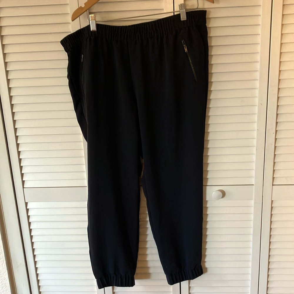 J. Crew Turner Navy Crepe pull on jogger pants elastic waistband size 16‎